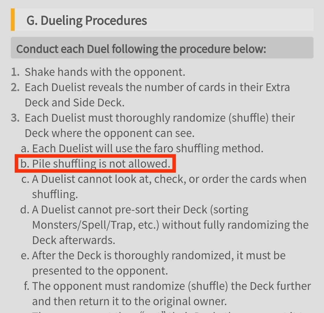 Yugioh just banned pile shuffling for their World Championships, and it  looks like it could potentially be a permanent change. How would we feel if  Pokmon adopted this change and also banned