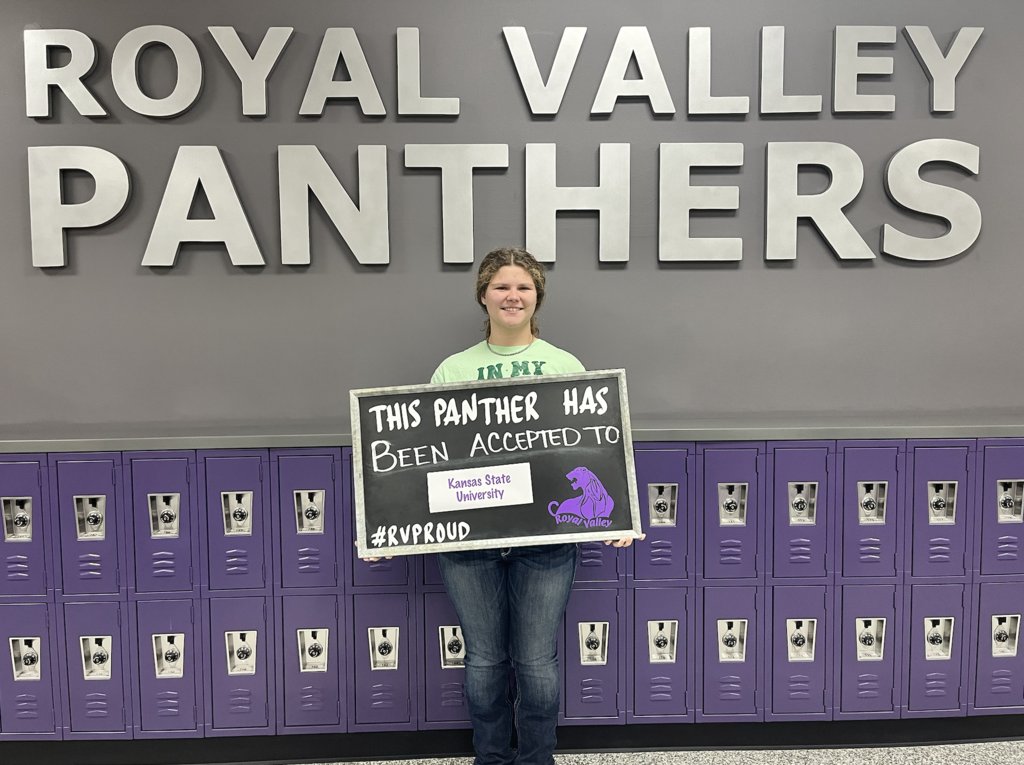 RV337's tweet photo. Congratulations to Alex Kester on her acceptance to Kansas State University! #ACCEPTED #ApplyKS #OneRV https://t.co/zxlCvt1QL0