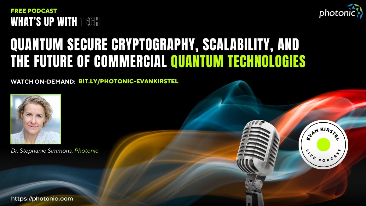 TeamPhotonic's tweet photo. Recently, @TeamPhotonic's @quantumstef spoke with tech #influencer @EvanKirstel about #QuantumComputing. The insightful discussion covered #quantum versus classical computing, #DistributedEntanglement, quantum secure #cryptography, and more. Watch now at: https://t.co/UYHAKrM778 https://t.co/oVjeoXQ3ci