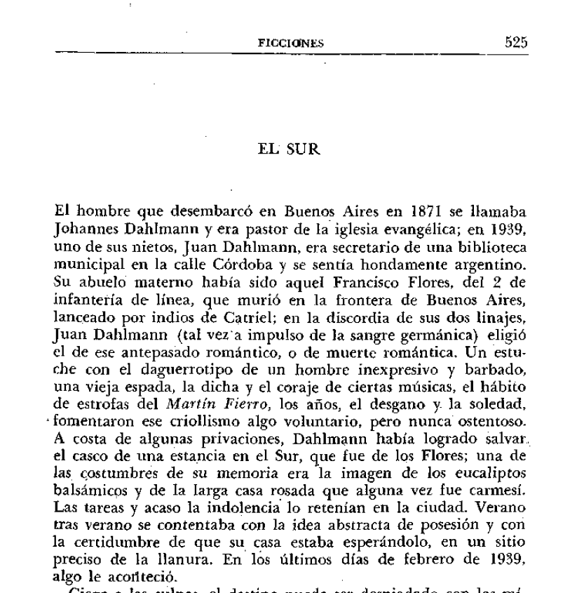 ladrondesabado's tweet photo. Un dato (o más bien una hipótesis) sobre uno de los cuentos más famoso de Borges: "El sur". Si lo releen prestándole atención al tiempo de los verbos, van a notar que el  99% del cuento está escrito en pasado. https://t.co/phXjUHPiHh