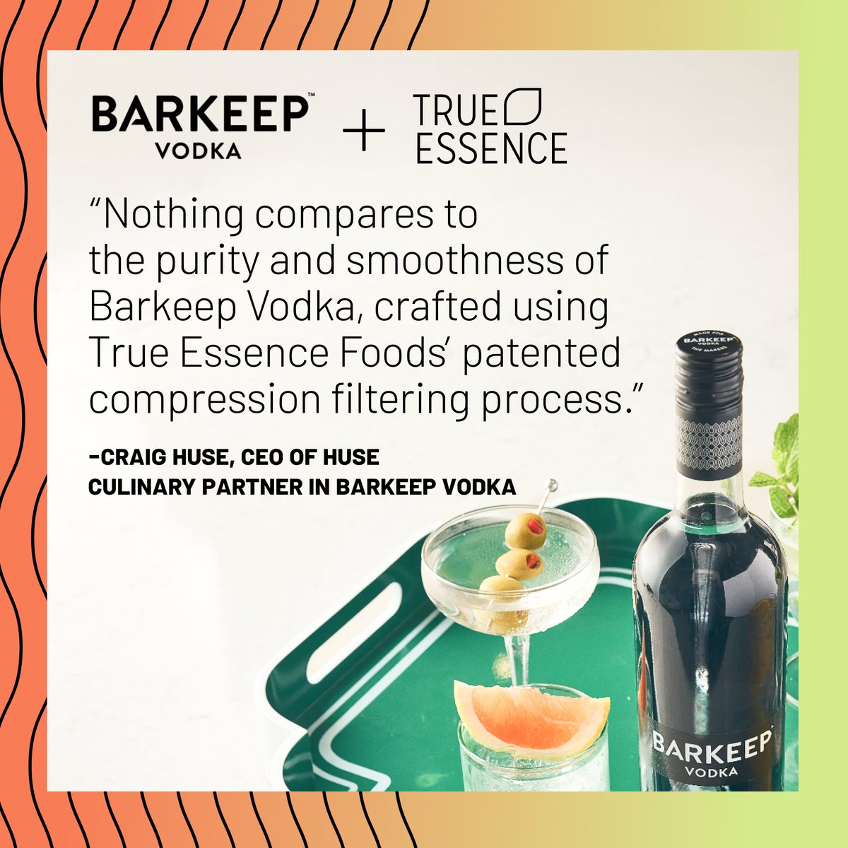 What makes Barkeep Vodka stand out? It’s all in the science🔬

Flavor Balancing™, our proprietary pressure filtration process, continuously removes impurities to deliver a vodka that’s impeccably refined and pure. 

#BarkeepVodka #TrueEssenceFoods #SpiritsInnovation #VodkaNews