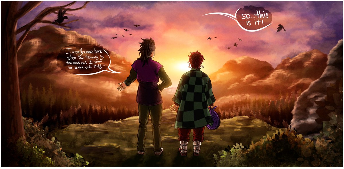 morgensstark's tweet photo. #GenTanWeek2024 Under the sun 🌄
the boys are having a date!!! good for them, good for them 🤲😌

#gentan #genya #tanjiro #DemonSlayer https://t.co/fcGvlkE3Ot