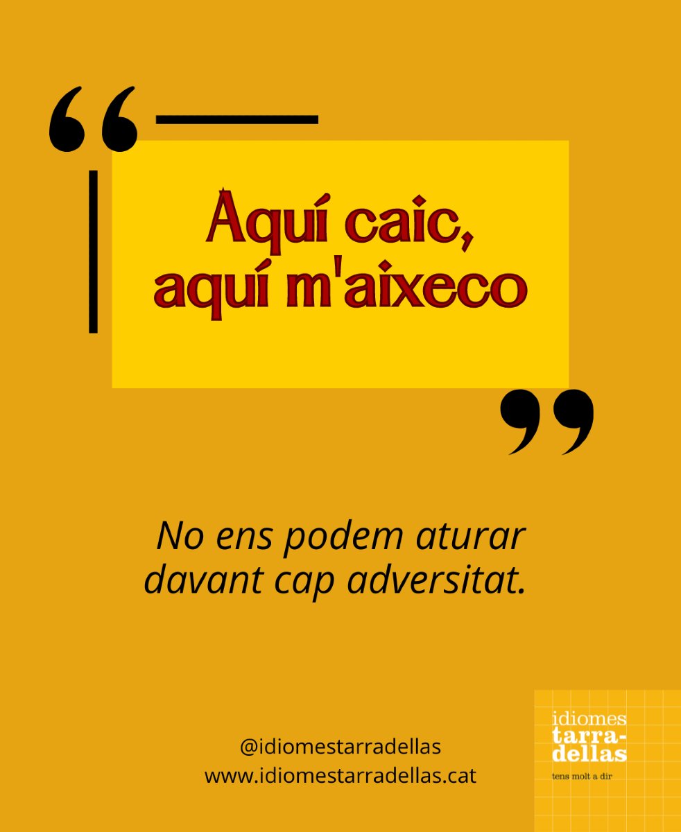 id_tarradellas's tweet photo. ✒️REFRANYS✒️
Sempre endavant!

El coneixies❓
El fas servir❓

Recuperem els refranys del català!
.
.
#academia #idiomes #academiaidiomes #refranys #catala #riquesa #llenguatge #lescorts #eixample #esquerraeixample #barcelona #idiomestarradellas https://t.co/QaDoLzhtEQ