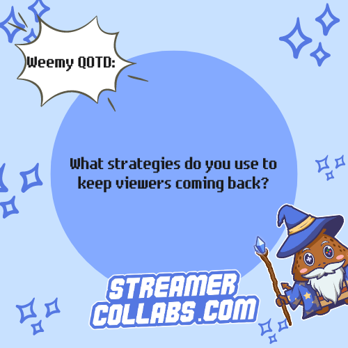 streamercollabs's tweet image. Keep your viewers coming back for more by providing consistent value and entertainment. Build anticipation for future streams.

Join StreamerCollabs.com to connect with chill streamers and gamers! 

#streamercollabs #supportsmallstreamers #streamerquestions