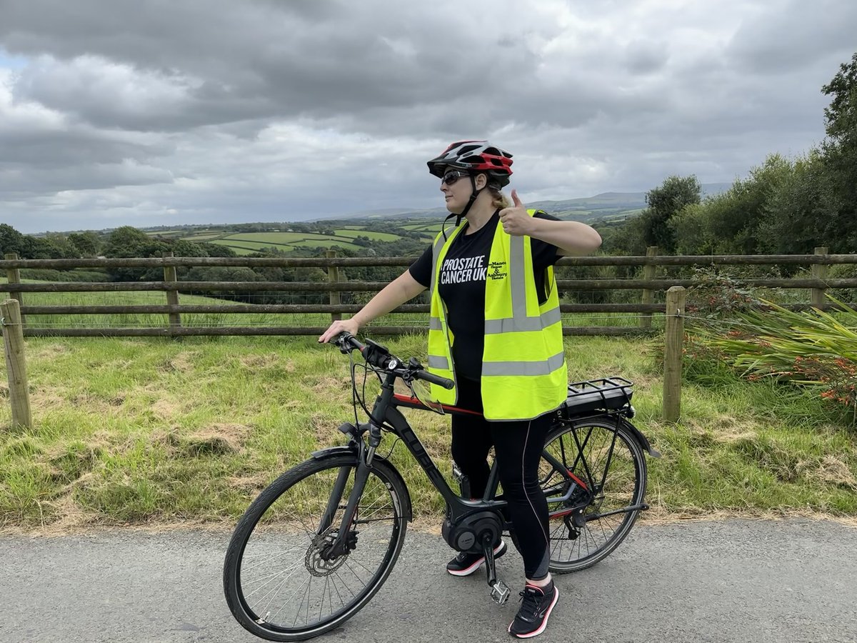 DeadPigeonSoc's tweet photo. I am taking part in #CycleTheMonth for @ProstateUK . Wearing my T-Shirt with pride! I’m on holiday so chuffed to tick a few more miles off!! https://t.co/ir1rX52EaU