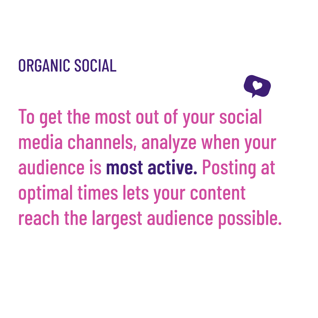 gatorworks's tweet image. Timing is everything!
Making social media posts regularly throughout the week helps build a stronger relationship with your followers. This helps build brand awareness and makes your organization stand out. 
#MarketingTips #PostOptimization #SocialMediaMarketing