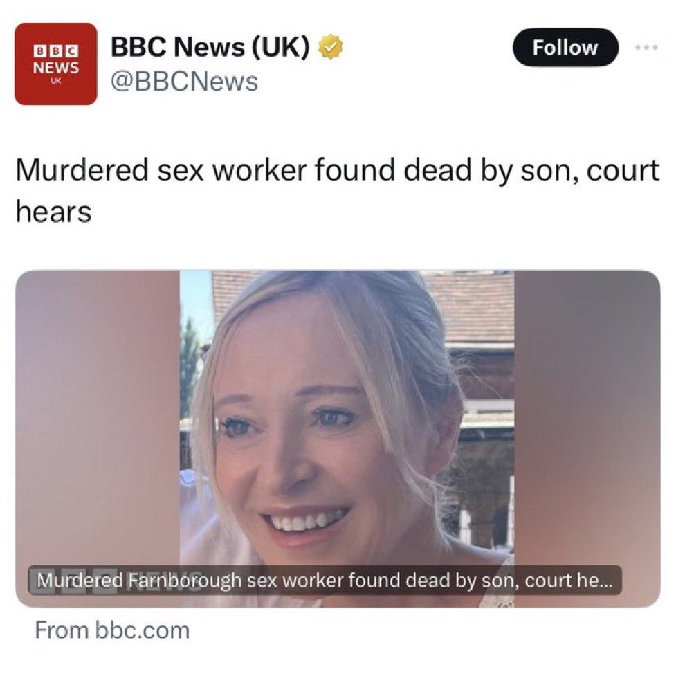 So the Southport child killer is a “quiet schoolboy who starred in a West End musical”.

But the BBC doesn’t even have the decency to call a murdered mother a woman…