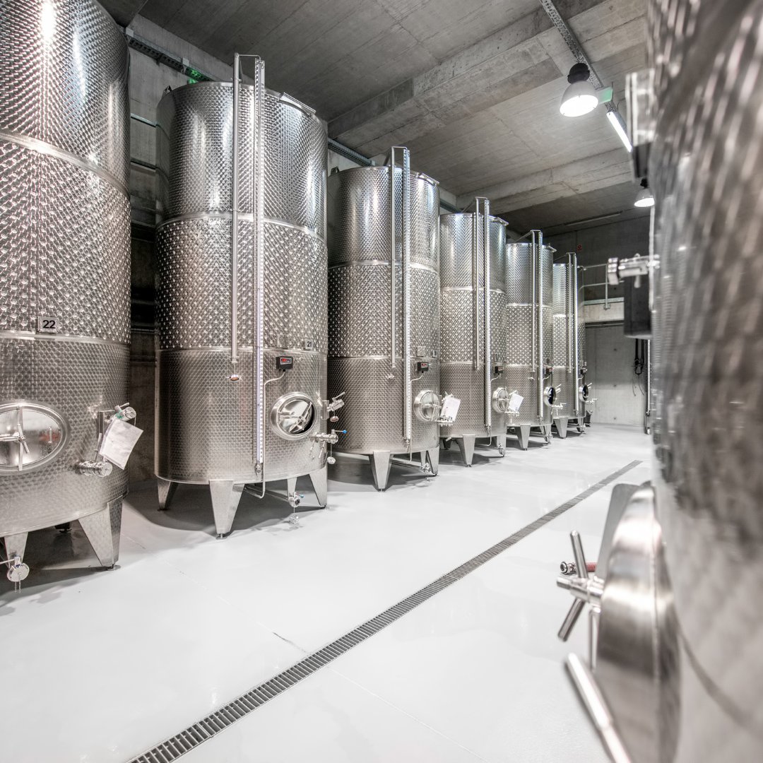 White wine is traditionally fermented in stainless steel; it preserves the wine's fresh &amp; fruity characteristics. Stainless steel tanks are non-reactive, meaning they don't impart any additional flavors to the wine, allowing the natural aromas &amp; flavors of the grapes to shine