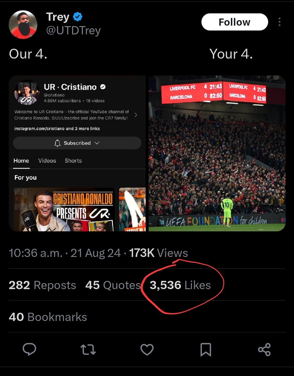 noshitsher10ck's tweet photo. @UTDTrey Your 4. Our 4. https://t.co/A6HXDKJveF