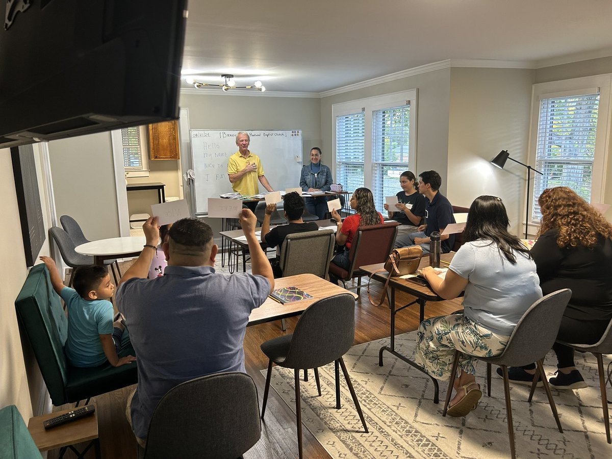 MullisCLT's tweet photo. Encouraging to see Local Local ESL classes off to a great start at Parkwood Baptist in Concord! #ncbaptist #onmissiontogether #esl #locallingo https://t.co/nvlMPDZiyA