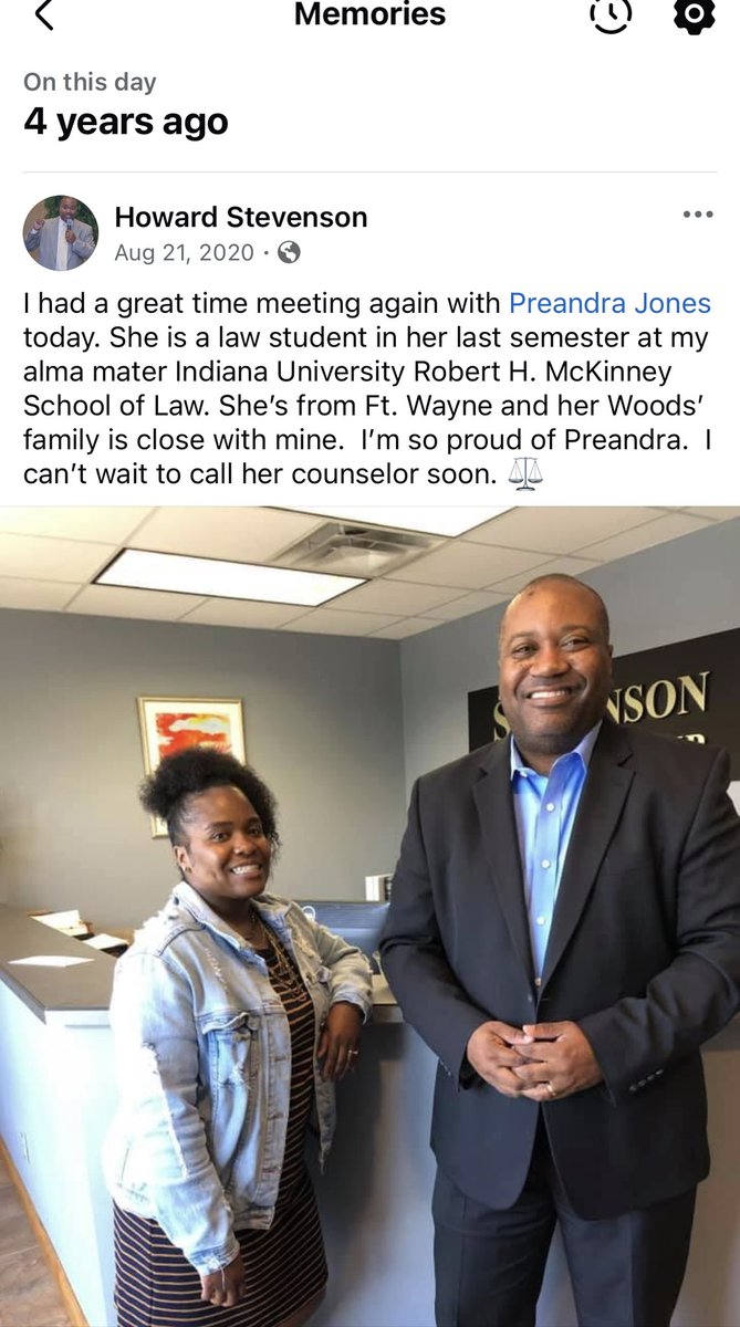 hlstevenson2's tweet image. This is what I was doing on this day 4 years ago. Preandra is now a lawyer, married, and doing well in her career. We were still dealing with Covid, but that couldn’t stop our conversation about her law school courses and her future career. I’m so proud of Preandra! #Mentorship