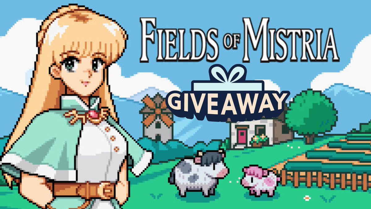<a href="/Gladiator50n/">Gladiator50n 😶‍🌫️</a> and I are giving away 1x Steam Key for Fields of Mistria. To enter here are the rules: 

🐮Have a Steam Account and add us as a friend upon winning
🐮Follow <a href="/IndieswithAlie/">Indies with Alie</a> 
🐮Follow <a href="/Gladiator50n/">Gladiator50n 😶‍🌫️</a> 
🐮Like + Rtw this post 
🐮Follow us on Twitch and post a screenshot