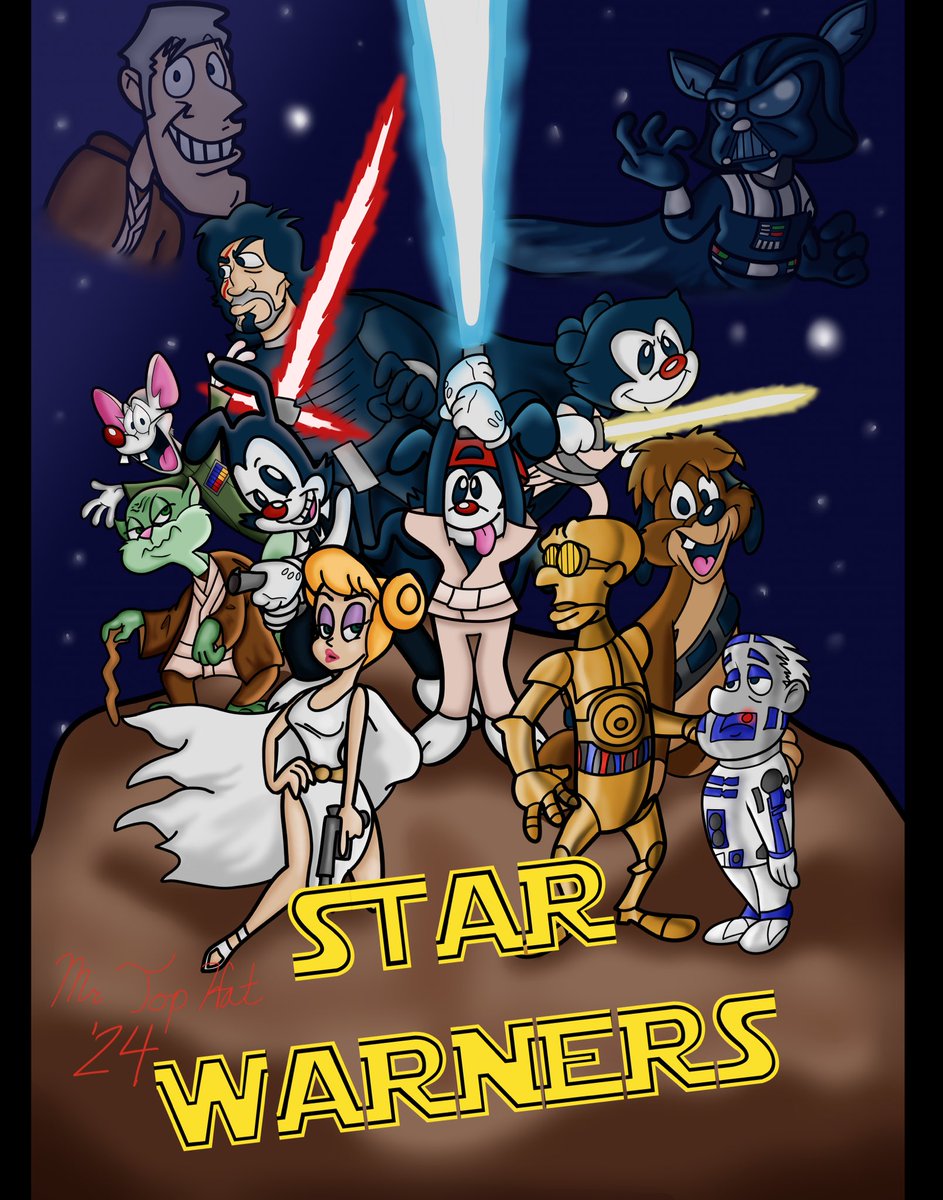 _Mr_Top_Hat's tweet photo. A long time ago in a movie studio far far away…
#Animaniacs #StarWars #fanart https://t.co/XSx5ChjfTg