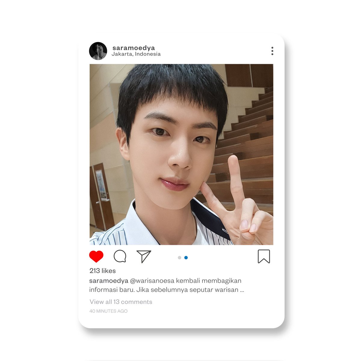 saoriese's tweet photo. ⠀
⠀⠀
📸 saramoedya

@warisanoesa kembali membagikan informasi baru. Jika sebelumnya seputar warisan budaya Indonesia agar kita semakin mengenal, kali ini panggilan bagi para pegiat seni terutama seni peran untuk segera melihat informasinya.
⠀
⠀⠀ https://t.co/3CdzY0vxdX