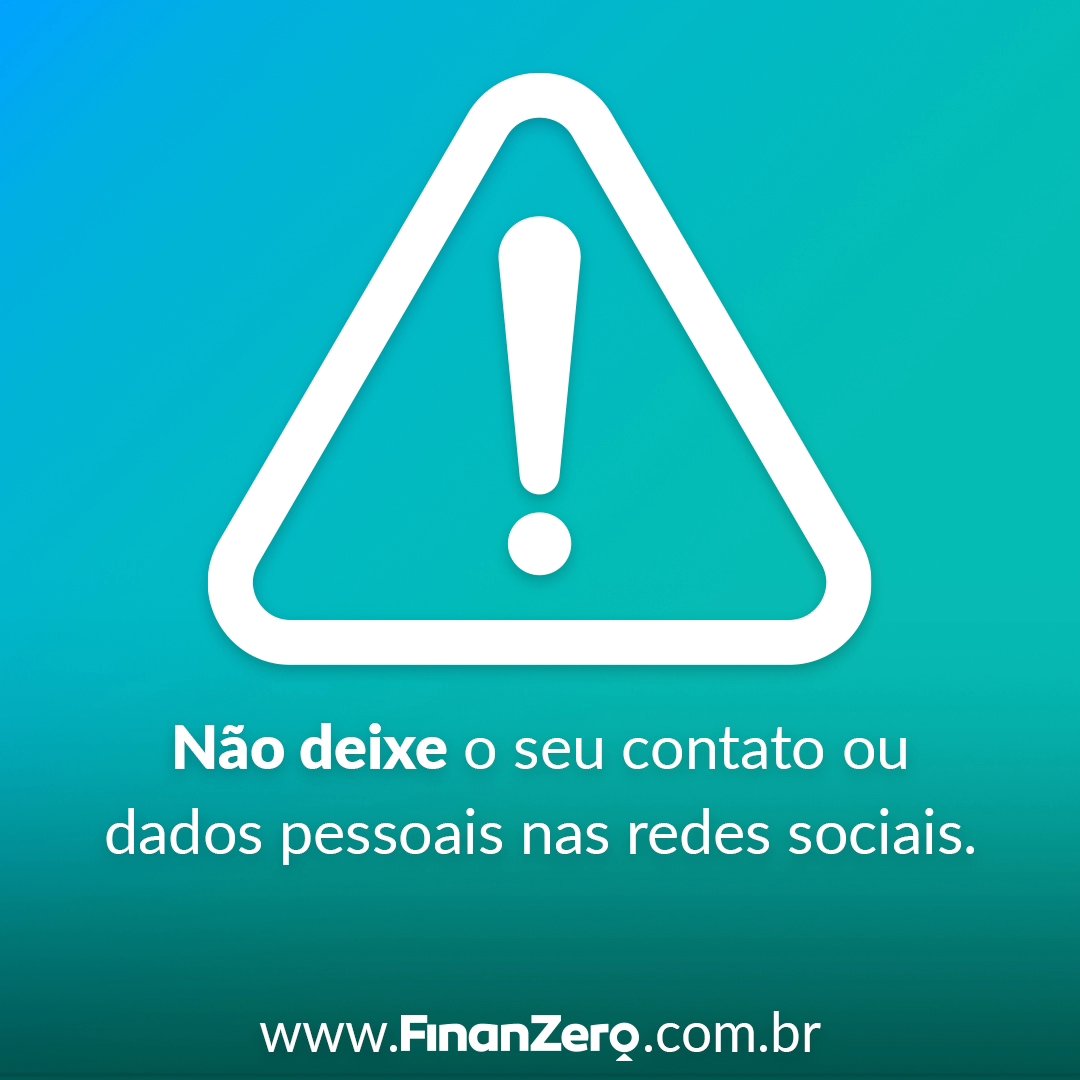 FinanZero's tweet photo. Cuidado! Deixar seus dados pessoais nas redes sociais pode ser um risco. Golpistas podem se passar por empresas e funcionários no Instagram ou WhatsApp para enganar você. Fique atento e proteja suas informações! https://t.co/KC3R6Zv0hY