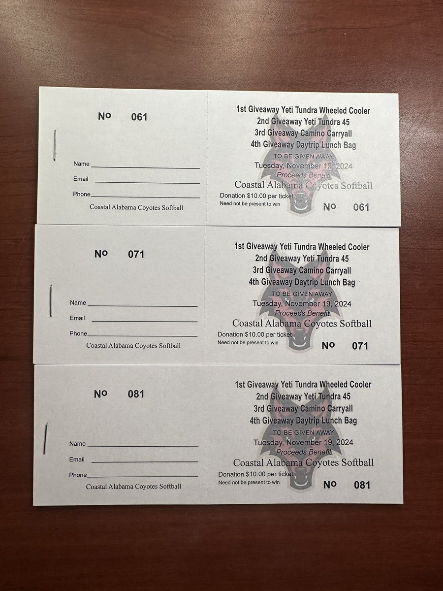 Please help support Coastal Alabama Softball! 
🐺 🥎 Yeti ice chest Giveaway Tickets ! 🥎 🐺 $10/chance!!

Venmo: <a href="/william/">William</a>-bertrand-69972

Please private message me your phone number and email

Thanks for your support!!