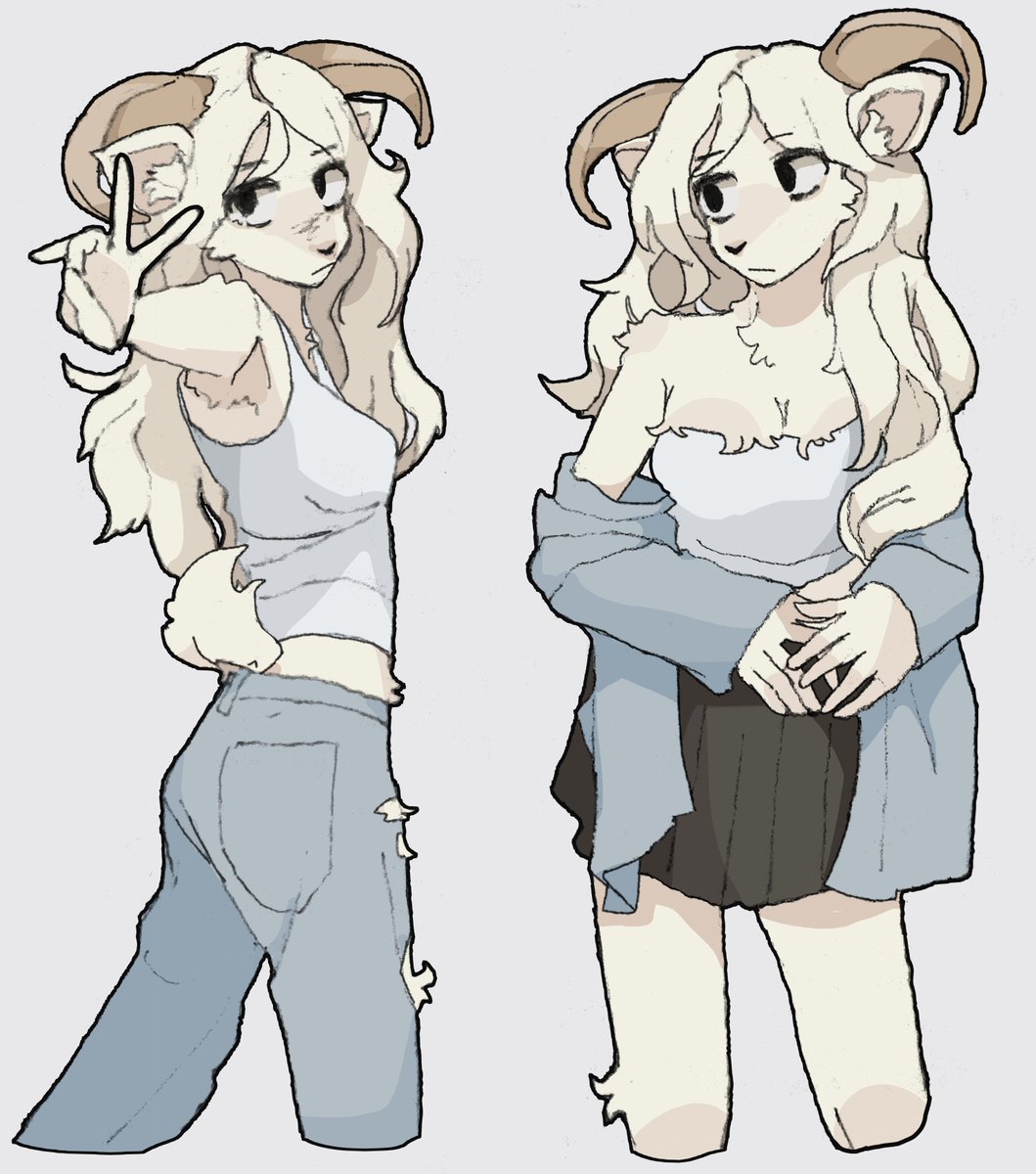 HHonchkrow234's tweet photo. sheep girl (warmup) https://t.co/erFsIYTC6o