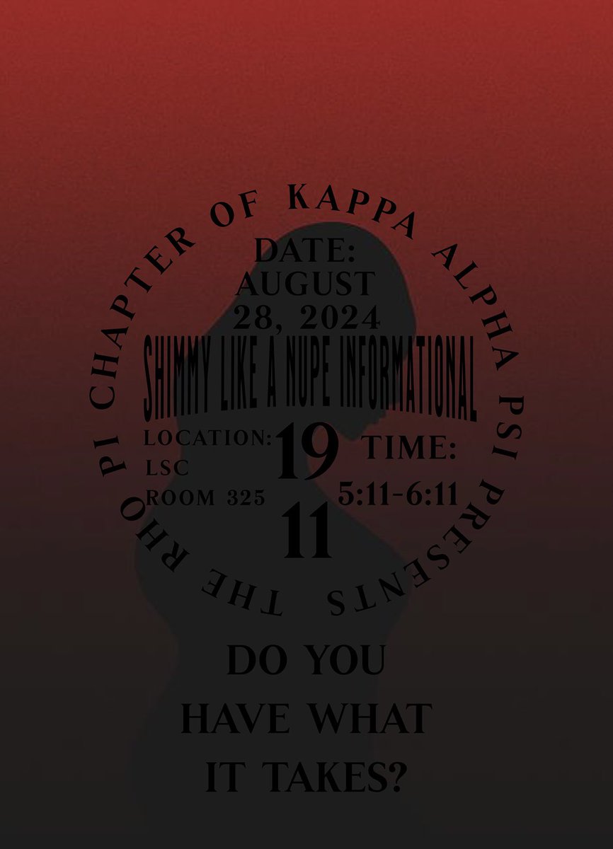 Good evening ladies, do you think you have what it takes to shimmy like a nupe? Come learn about this event and also how to join a team. Wednesday @5:11 ♦️🕴🏾

If you aren’t available to make the informational, we’ll be on the yard from 6-9 for Blackish!