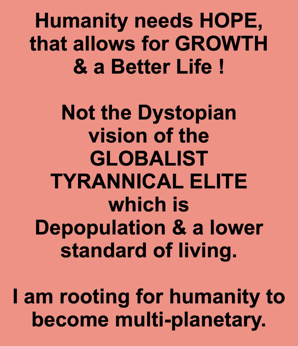 <a href="/elonmusk/">Elon Musk</a> 🔥Thanks Elon for Giving Humanity an alternative vision from the GLOBALIST TYRANNICAL ELITE ! 🔥

💥HOPE is CONTAGIOUS !