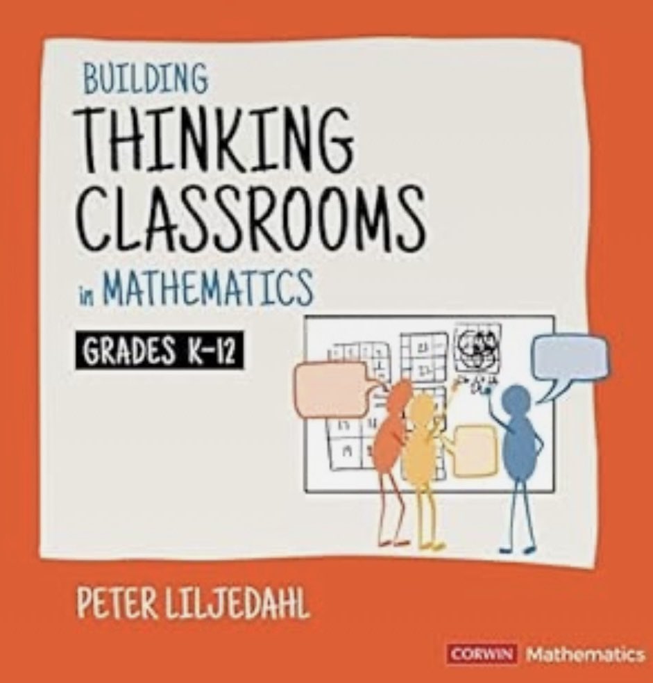 Current reading <a href="/pgliljedahl/">Peter Liljedahl</a>’s Building Thinking Classrooms, inspired by his session at last year’s NCSM conference and moving to a new school where some teachers have reimagined what learning looks like based on this book. I’m three chapters in and hooked! #cvsdvt #k12math