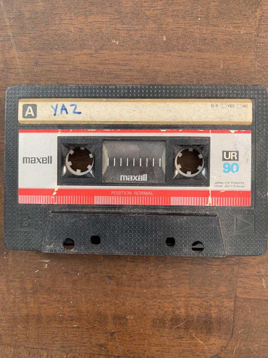 SueStrachan504's tweet photo. Going through old mixed tapes. This one is Yaz โ and only Yaz on both sides. #yaz #mixedtapes #the80s https://t.co/iisNo4NCFd