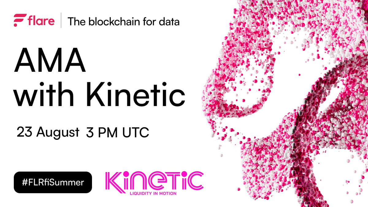 FlareNetworks's tweet image. We're hosting an AMA series featuring Flare DeFi ecosystem projects on @X.

Our guest this week is @Kinetic_Markets, an algorithmic non-custodial lending platform.

Join us: x.com/i/spaces/1OwGW…

Bring your burning questions as we'll open up the floor to community speakers🍿