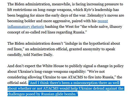 Colby Badhwar 🇨🇦🇬🇧 (@colbybadhwar) on Twitter photo 🇺🇸🇺🇦🇷🇺 The Biden Admin tells Politico that using ATACMS to strike Russian air bases would not help stop the Russian Air Force's UMPK strikes. 
Did they not see the massive fireball at Lipetsk? This is beyond parody. 🤡🤡🤡 🇺🇸🇺🇦🇷🇺 The Biden Admin tells Politico that using ATACMS to strike Russian air bases would not help stop the Russian Air Force's UMPK strikes. 
Did they not see the massive fireball at Lipetsk? This is beyond parody. 🤡🤡🤡