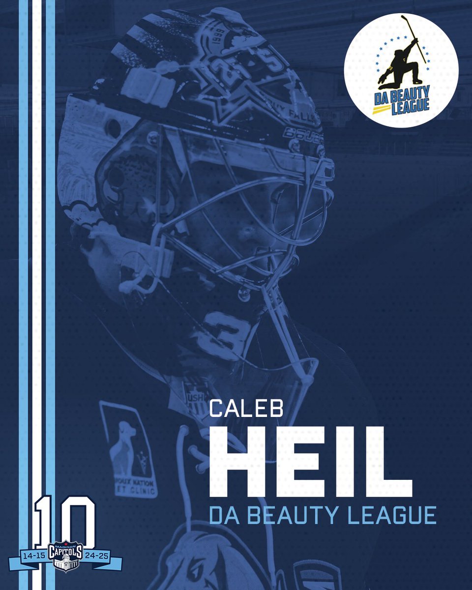 Caps goalie Caleb Heil will be making his <a href="/DaBeautyLeague/">Da Beauty League</a> debut this evening. He'll be the league's youngest player and skating with NHLers Erik Haula, Nate Schmidt, Justin Holl, and Noah Cates.

Watch here at 5:15 pm: youtube.com/@YouthHockeyHu…

#GoCapsGo