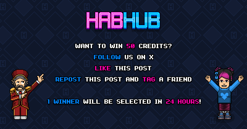 🎉 Wow, almost 1,000 registrations within 1 month - let's celebrate with 50 credits! 🎉

Follow the steps below to enter! Good luck!

habhub.net #HabHub #Giveaway #Habbo #HabboHotel #HabboOrigins #HabboHotelOrigins