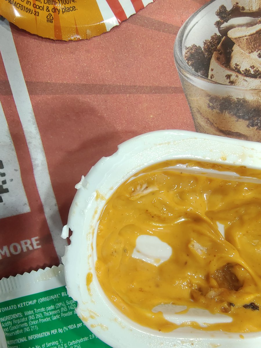 glitchatom's tweet photo. @KFC_India  I am posting this issue that I have  faced in KFC Restaurant When I bought an extra Mayo Dip I could see Animal Bite mark on it gladly we had no issues and I'm only posting this because I couldn't raise a complaint on the web site or anywhere @kfc @KFC_ES https://t.co/mNLek5QGgb