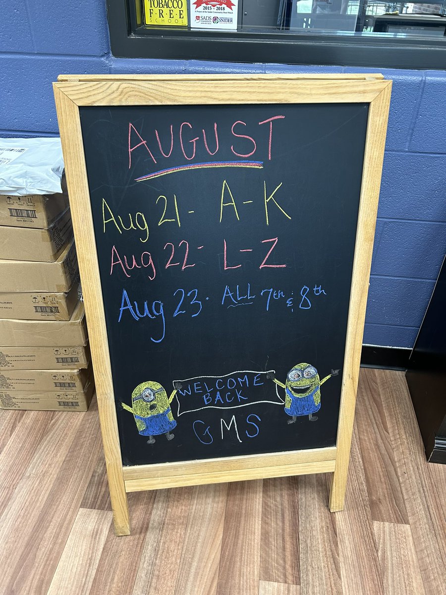GranvilleMS's tweet image. Day 1… ✅

We’re excited to see you tomorrow, L-Z crew! 

#BackToSchool 
#LearningForLife