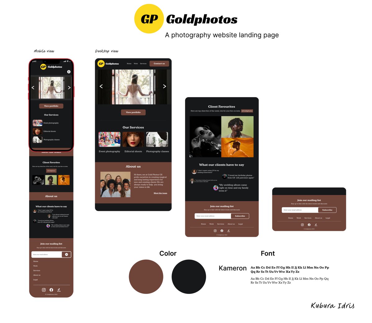 idris_kubura's tweet image. Another design for the  #40DaysChallengeWithNelly . This is a photography website landing page. Here is my behance link for my other UI designs behance.net/kuburaidris 
@Nellygoke_UX

#40DaysUIChallenge #UIDesignChallenge