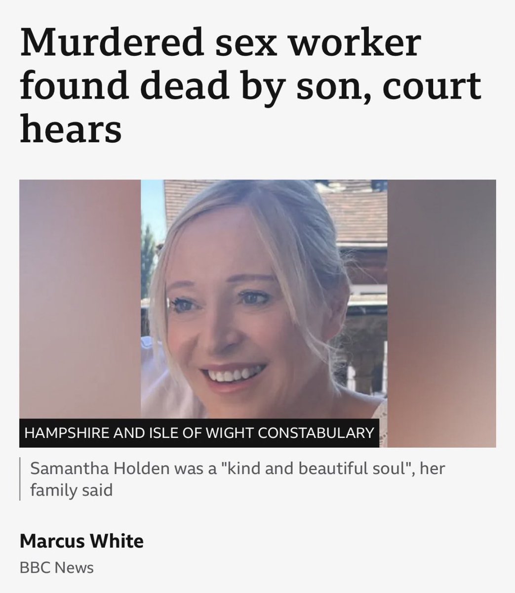 officialsammyuk's tweet photo. Samantha Holden was a woman and a mother. 

The BBC should be ashamed of such a headline. 

They need to change it.

Disgusting! https://t.co/8gaIBcTdrP