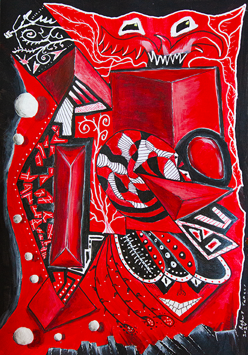 👹"Devil's Playground"👹

My new 1/1 on SOL will be available starting Friday, August 23, 2024!

Black, Red, and White, hand painted acrylic on paper.
Story and link 👇