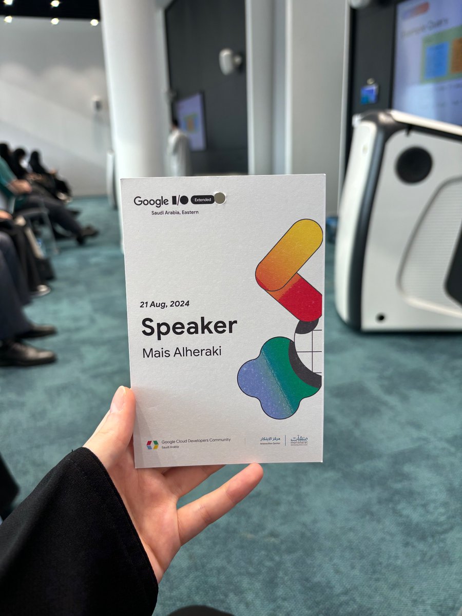 pr_Mais's tweet image. From Google I/O Extended Eastern today &amp;amp; my Genkit talk ✨ this was one of the BEST events we had with a super engaged audience, super grateful for such an amazing day.

@GCDCSaudi @WTMSaudi #GoogleIOExtended