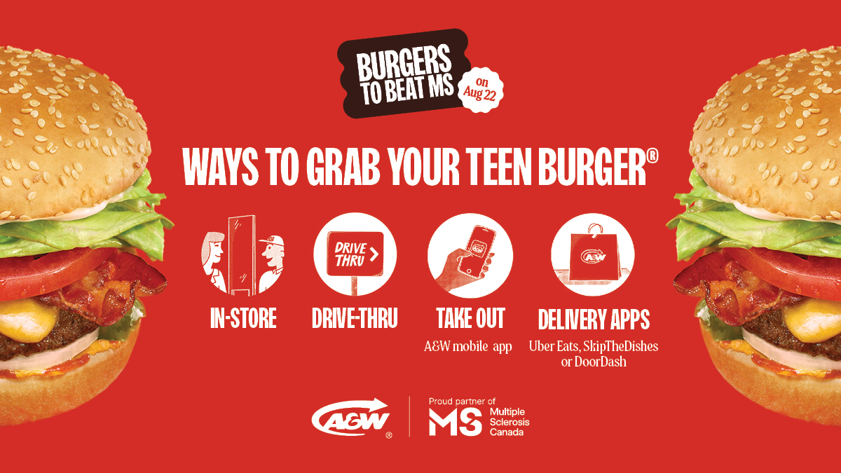 One. More. Sleep. 

TOMORROW, $2 from every @awcanada Teen Burger® sold across the country will support Canadians affected by #MS.  

Who’s ready to eat a burger to beat MS? 🍔 

#BurgersToBeatMS #MultipleSclerosis