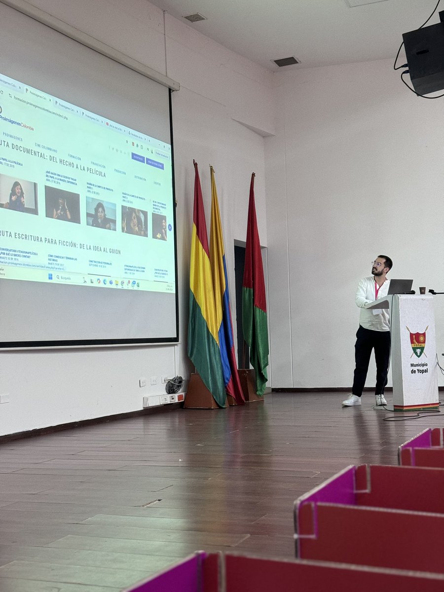 BAM_Bogota's tweet photo. Nos encontramos en #BAMYopal en la presentación de Proimágenes Colombia: un recorrido pos sus estrategias de fortalecimiento para proyectos audiovisuales dirigido por Carlos Moreno, Director de Promoción de @Proimagenes https://t.co/PlnOykAYl8
