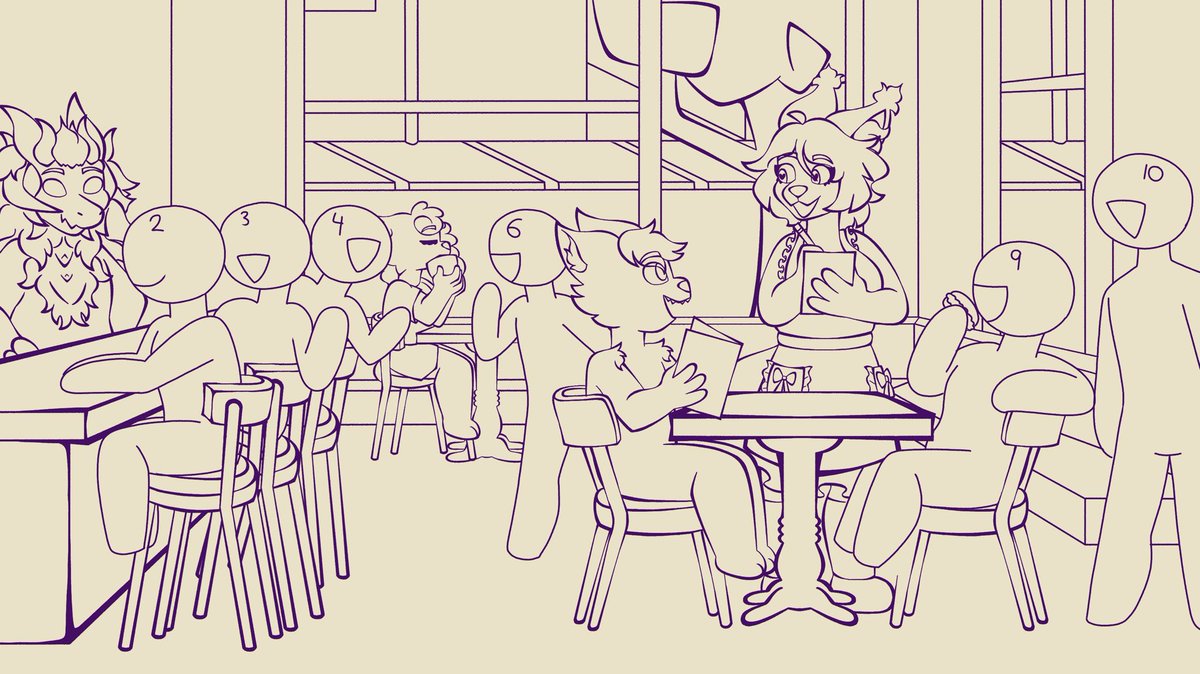 Meowdy!~ Raffle time!~
6 creatures will be part of the official Lynx Cafe discord server banner! 🧡 

🎨 - @Silvitrine

How to enter:
-Like + Retweet
-Comment your SFW ref sheet

Deadline to join: Sept. 14th

Completely optional but if you can consider following me on Twitch?~ 💕