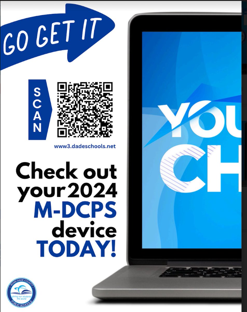 riversidebulld1's tweet image. Don’t miss out on our district laptops! 💻 Level up your learning this year. Affordable insurance packed with resources! Check them out at Riverside today! #BackToSchool #TechForSuccess @SuptDotres @MDCPS @MDCPSCentral @MsSwainCRO @MarthaMunozCRO @principalrecio