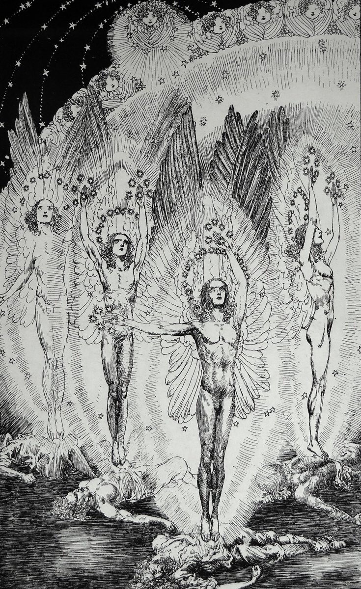 xe0_xeo's tweet photo. Illustration from The Rime of the Ancient Mariner - Willy Pogany (1910) https://t.co/nru70t2Og8