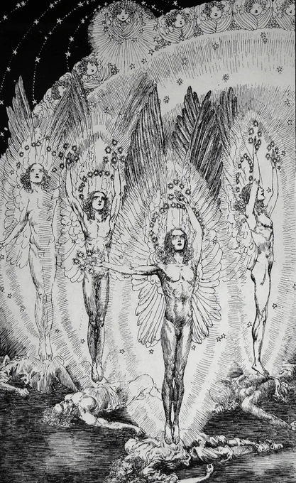 Illustration from The Rime of the Ancient Mariner - Willy Pogany (1910) 