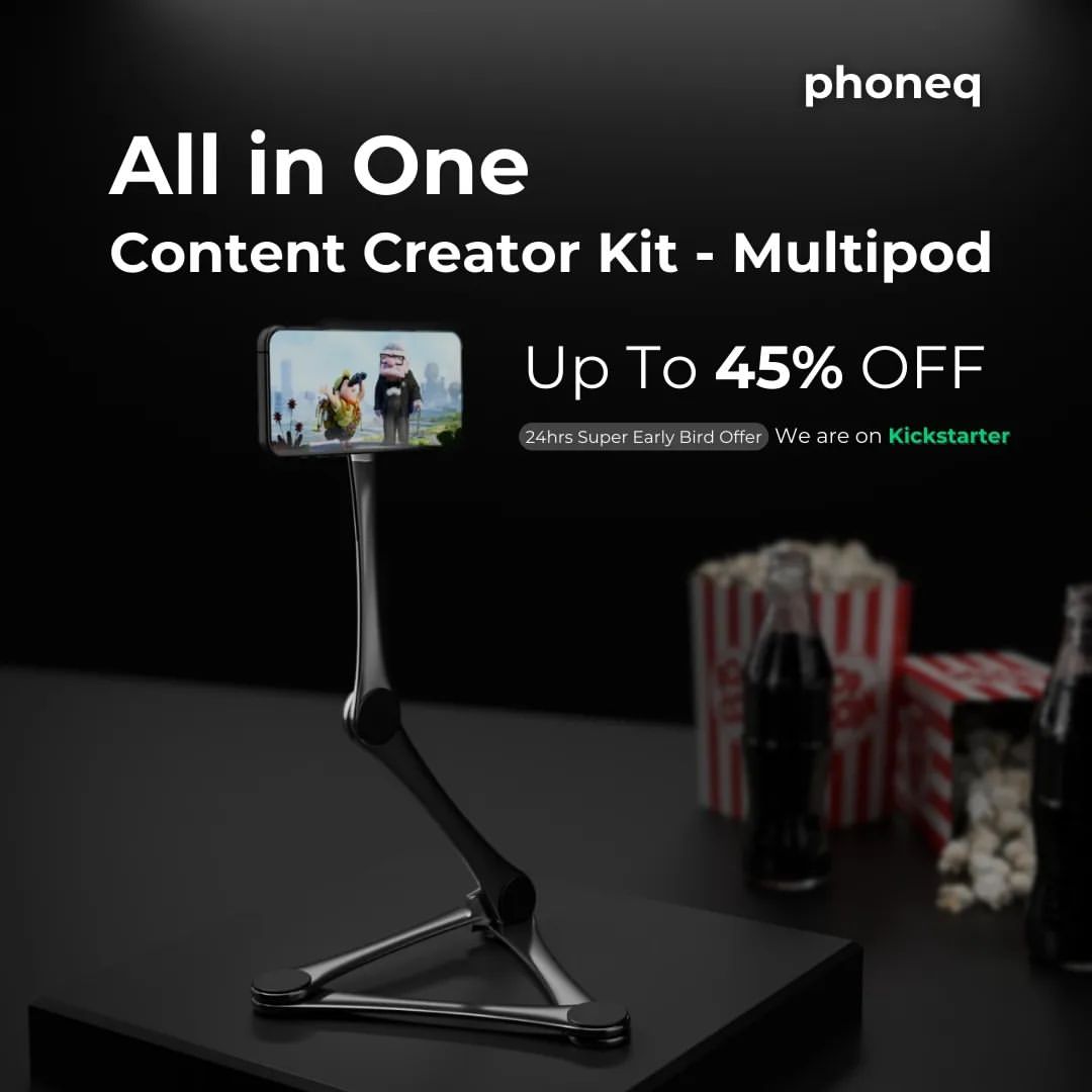 PhoneqGlobal's tweet photo. ✨We have fit 4 different phone holder equipment that content creators use to produce content with their phones into a single equipment. With multipod, you get 4 times more efficiency, lightness, cheapness and save time. #multipod #Kickstarter #influencer #contentcreator https://t.co/v0SQbIWyoF