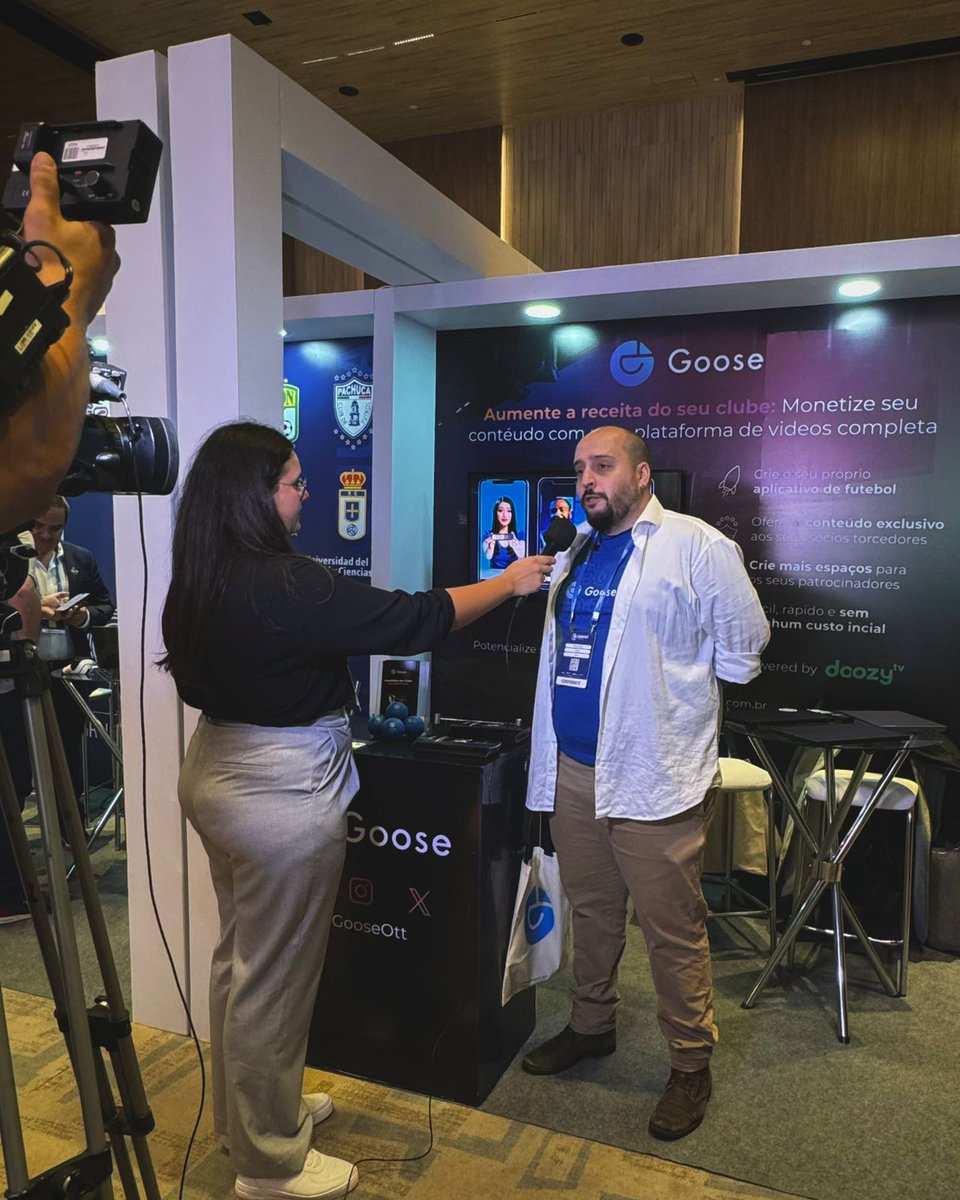 GooseOtt's tweet image. El equipo de Goose llegó a @ConfutSuda en Rio de Janeiro 🇧🇷 para ayudarte a llevar tu contenido de video al próximo nivel. 👀

⚽️ ¿Listo para transformar tu club con su propia #StreamingApp?

¡Acercate a nuestro stand y conocé cómo!🤝

#GooseTour #Confut2024