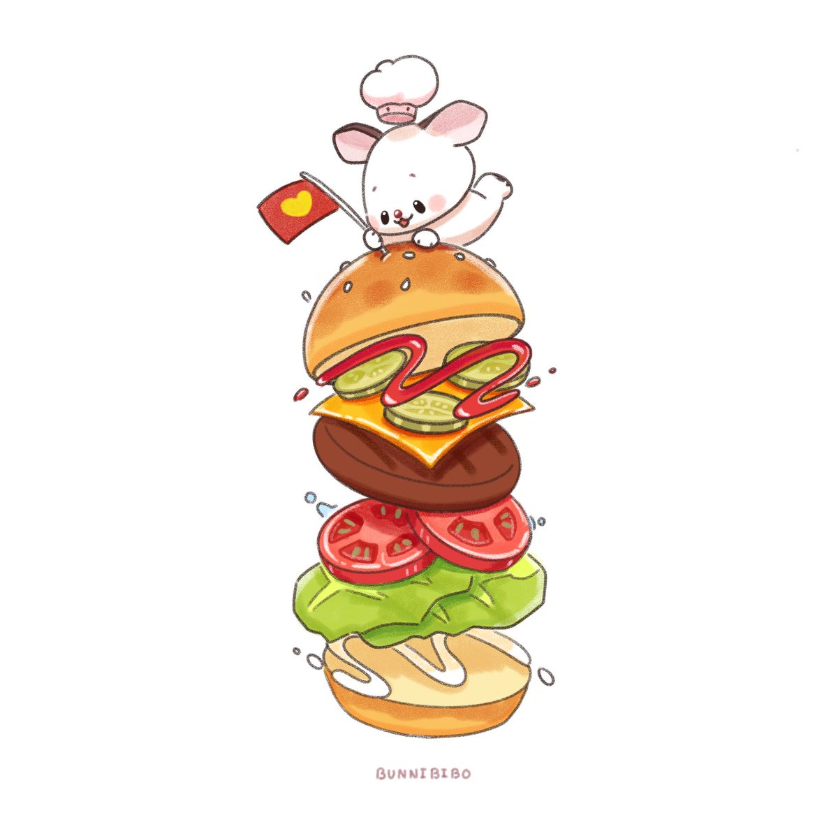 Burger time!
#kawaii #art #food