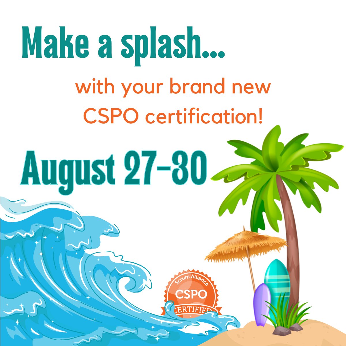 Don't let this wave pass you by! Registration closes Monday! Use discount code ScrumFest for a special deal! appliedscrum.com/store/p146/cer…