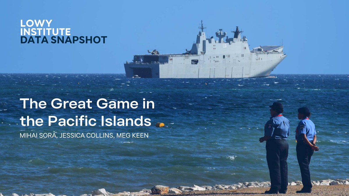 The Lowy Institute (@lowyinstitute) on Twitter photo Pacific Islanders have found their region, previously undervalued by larger powers, now a focal point for strategic competition. A new <a href="/LowyInstitute/">The Lowy Institute</a> Data Snapshot examines the drivers, battle grounds and consequences of geopolitical rivalry in the region.
interactives.lowyinstitute.org/features/great… Pacific Islanders have found their region, previously undervalued by larger powers, now a focal point for strategic competition. A new <a href="/LowyInstitute/">The Lowy Institute</a> Data Snapshot examines the drivers, battle grounds and consequences of geopolitical rivalry in the region.
interactives.lowyinstitute.org/features/great…