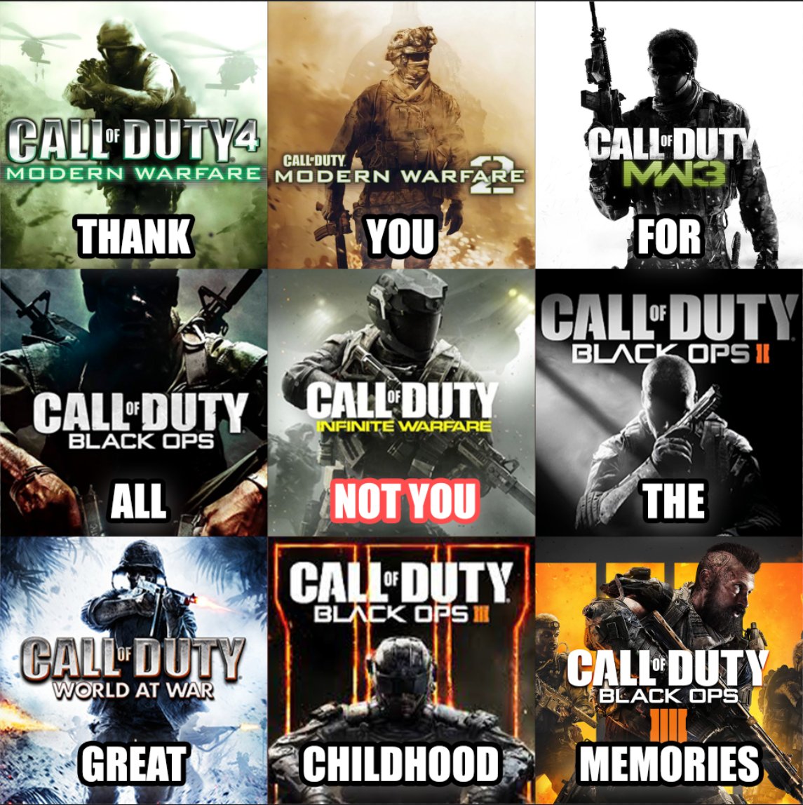 Thanks Call of Duty