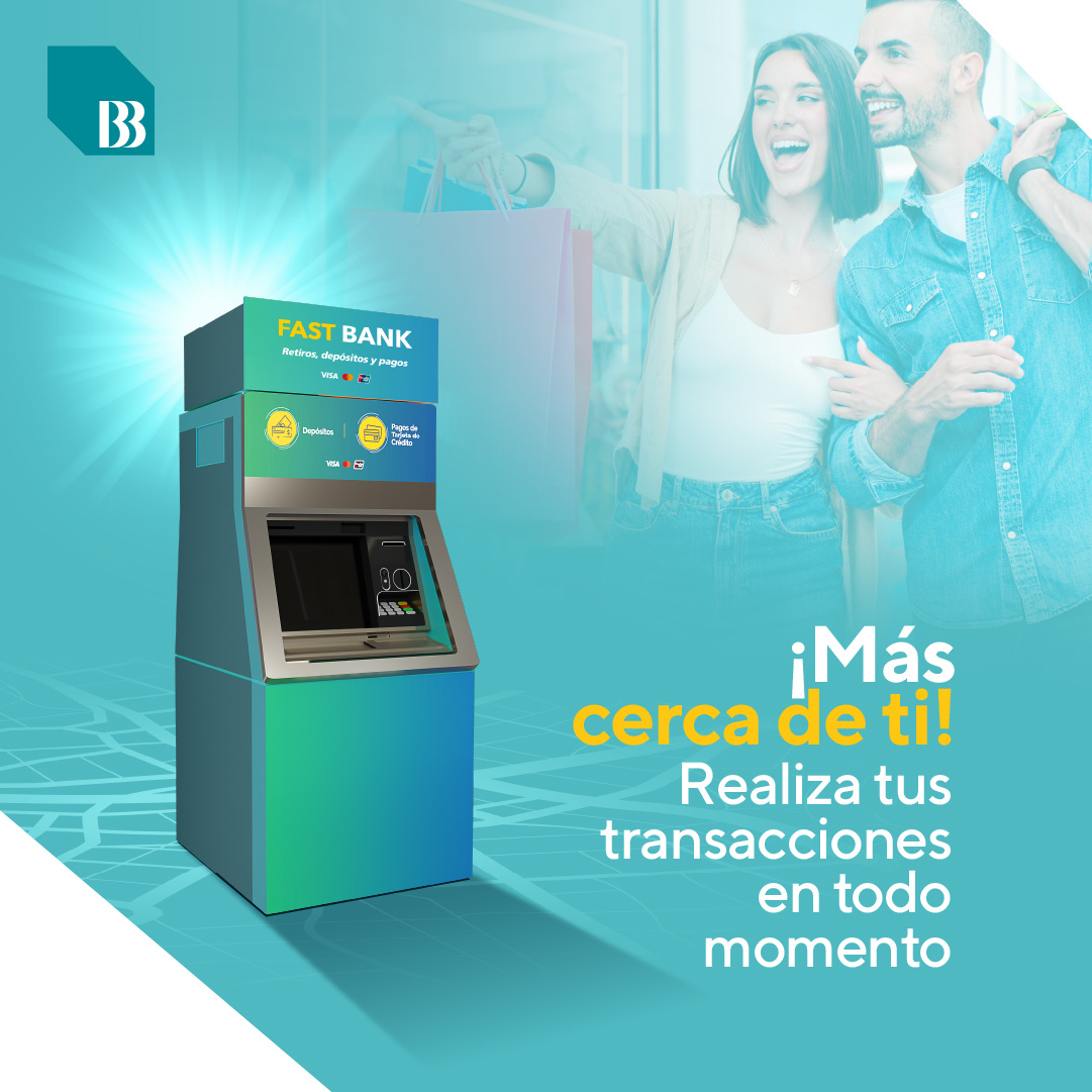 BcoBolivariano's tweet photo. ¡Nuestro nuevo #FastBank en Moderna Plaza te espera! Transacciones inmediatas y seguras al alcance de tu mano.
📍Encuentra tu cajero más cercano en: https://t.co/LCYsaT07vV #JuntosNadaNosDetiene 🤝 https://t.co/MNiVq1T33h