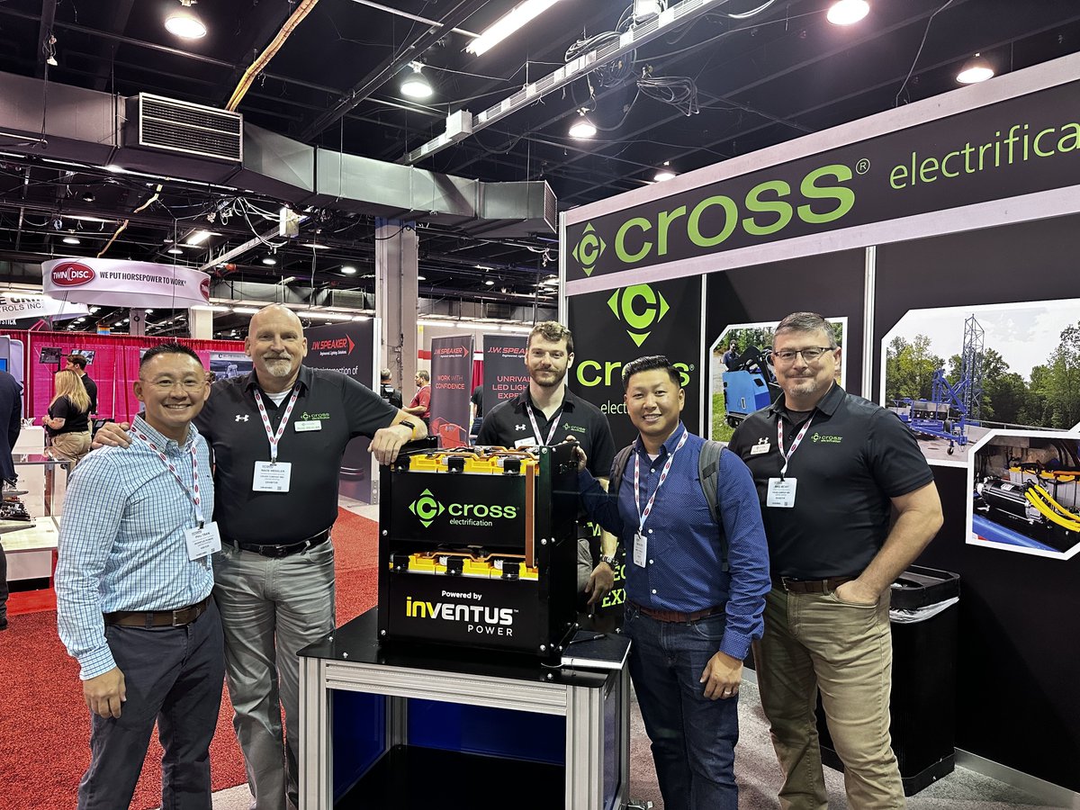 InventusPower's tweet image. #iVTExpoUSA is live in Chicago, IL and we&apos;re there networking with industry partners like @crosscompany1, @DeltaQTech &amp;amp; others. Together, we make it easier for #offhighway OEMs to transition to lithium #batterytech! #ElectrifiedbyInventusPower #WeMakeLithiumWork