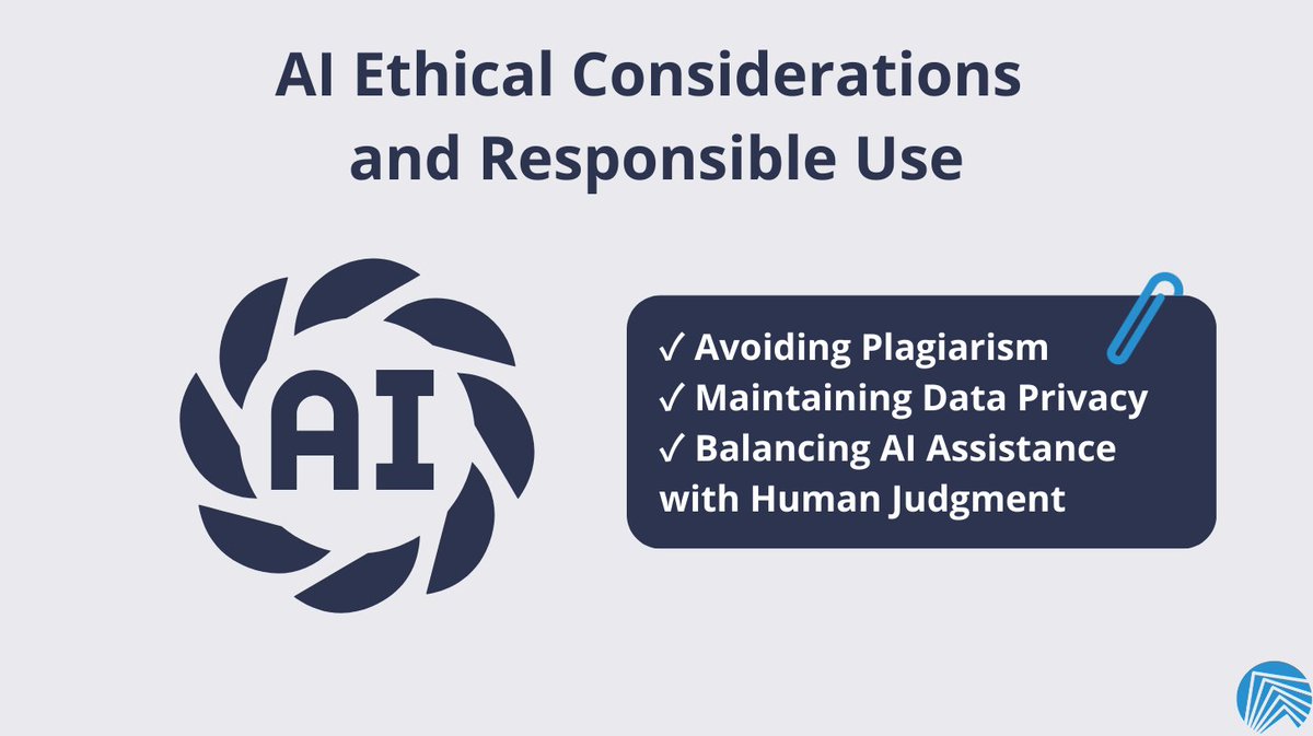 SciTechEdit's tweet image. Ethical AI use is crucial in academic writing:

1. Avoid Plagiarism: Cite all AI-generated ideas.
2. Data Privacy: Protect personal info.
3. Balance AI &amp;amp; Human Input: Enhance work with your insights.

Commit to responsible AI use! 

loom.ly/d5OzrIQ
#AIethics #ChatGPT